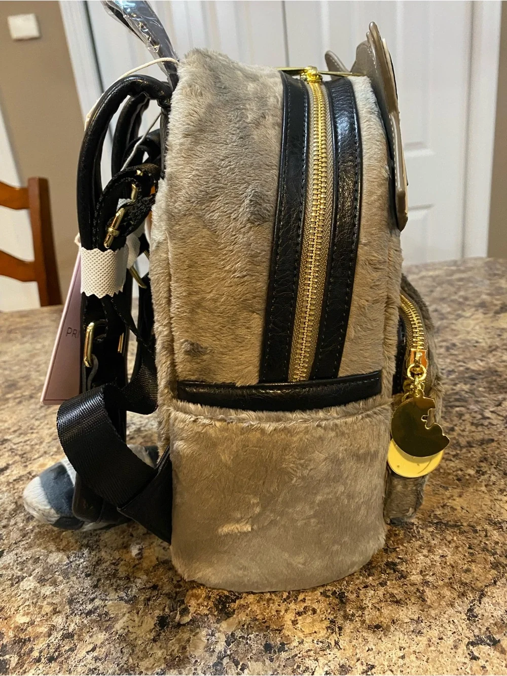 Loungefly Pocahontas Meeko Fuzzy Mini Backpack. NWT
